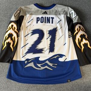 Adidas Black and Blue Graphic Hockey Jersey
